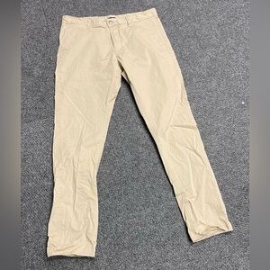 RVCA Mens Khaki tan Daggers Fit pants size 33 casual outdoor office classic